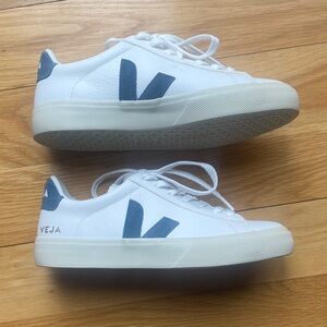 Veja NWOT White Sneakers with Blue Details